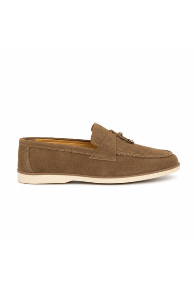 Castle Black Hector Sand Color Genuine Suede Leather Men's Casual Shoes