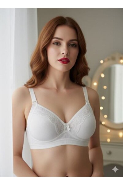 Eta Collection Women's Silicone Gathering Bra with Lace Detail and Adjustable...