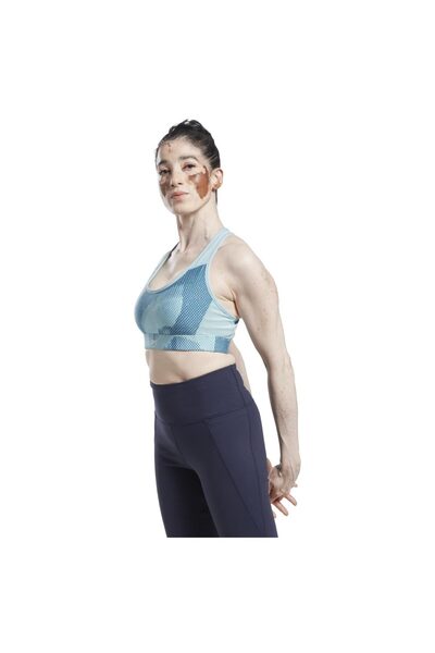 Reebok Γυναικείο Σουτιέν Αθλητικό Lux Perform με Ολόσωμο Σχέδιο L