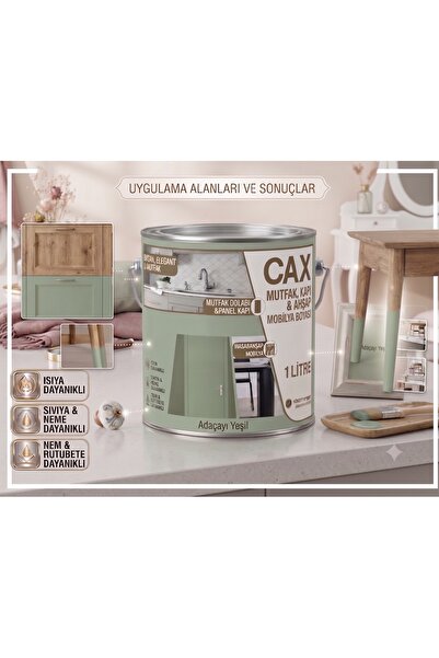 caxcolors CAX 1 Litre Masa ve Sehpa Boyası - Çok Amaçlı Ahşap, Mobilya ve Seh...