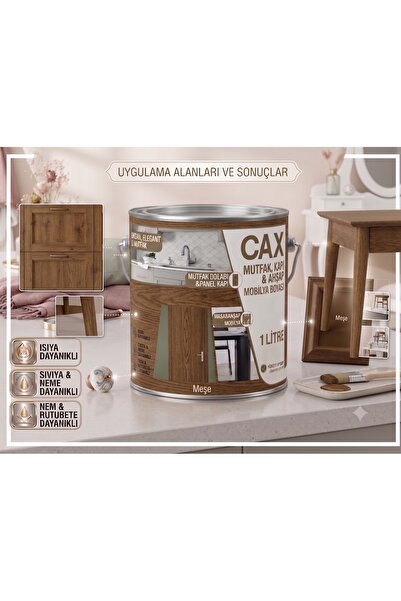caxcolors CAX 1 Litre Masa ve Sehpa Boyası - Çok Amaçlı Ahşap, Mobilya ve Seh...