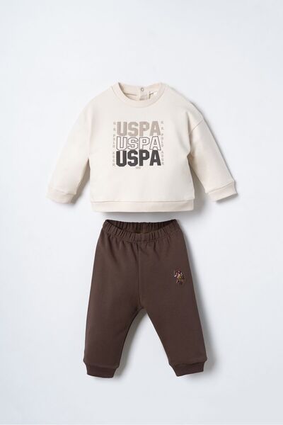 U.S. Polo Assn. Baby Boy Printed Green Long Sleeve Pajama Set Usb3180-C-V2