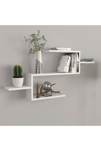 DECORMET TWİST DUVAR RAFI BEYAZ
