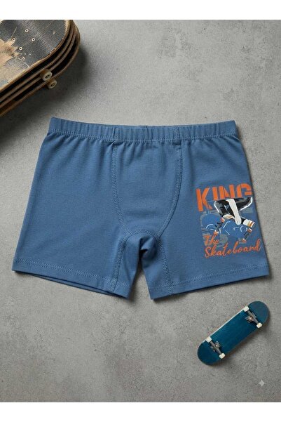Eflin Çocuk Giyim 12-13 Yaş Erkek Çocuk Desenli Pamuklu Penye Boxer (1 BEDEN ...