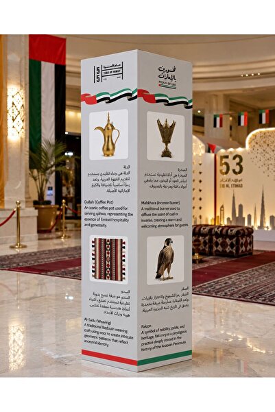 Generic UAE National Day 2026 Square Pillars Heritage Display Set-single 40x2...