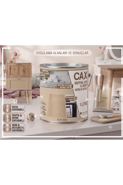 caxcolors CAX 1 Litre Masa ve Sehpa Boyası - Çok Amaçlı Ahşap, Mobilya ve Seh...