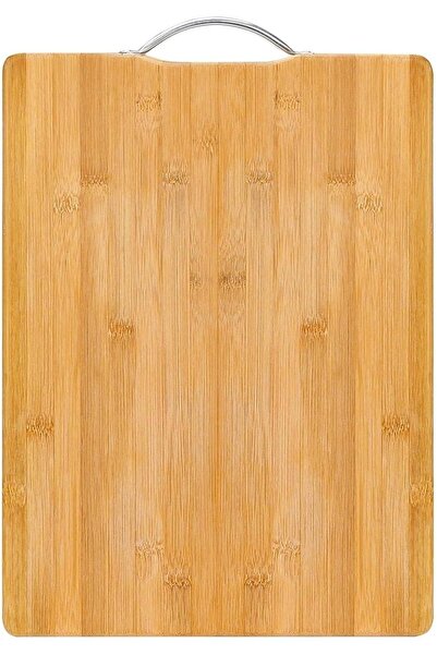 Generic Bamboo Cutting Board with Stainless Steel Handle – Eco-Friendly Woode...