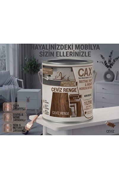 caxcolors CAX 1 Litre Komodin ve Gardırop Boyası - Çok Amaçlı Dolap, Gardrop ...