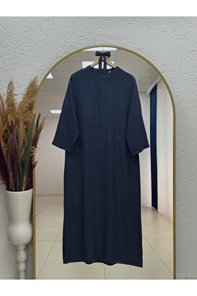 Holehola Rochie Aydil cu croială dreaptă și curea Diagonel-EK656.1 Bleumarin