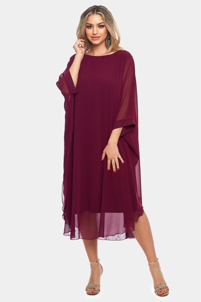 SIMPLU FASHION Rochie lunga din voal