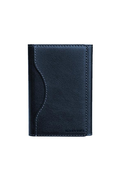 Lacoz Leather Trifold Card Holder with Magnetic Closure 6 Slots ID Window Pho...