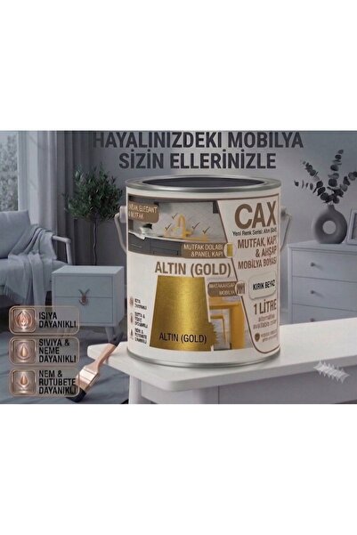 caxcolors CAX 1 Litre Komodin ve Gardırop Boyası - Çok Amaçlı Dolap, Gardrop ...