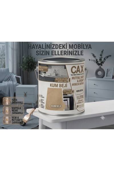 caxcolors CAX 1 Litre Komodin ve Gardırop Boyası - Çok Amaçlı Dolap, Gardrop ...