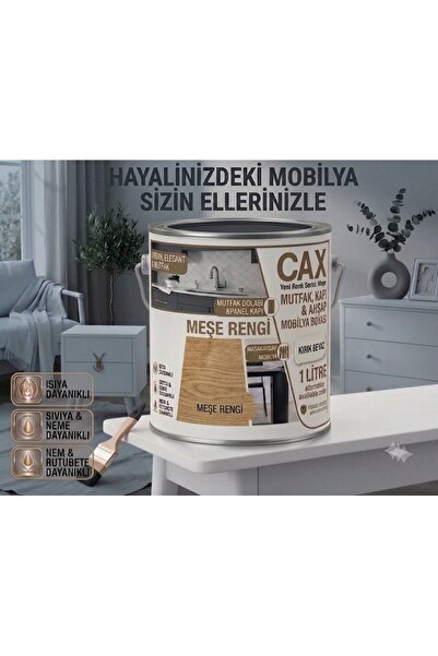 caxcolors CAX 1 Litre Komodin ve Gardırop Boyası - Çok Amaçlı Dolap, Gardrop ...