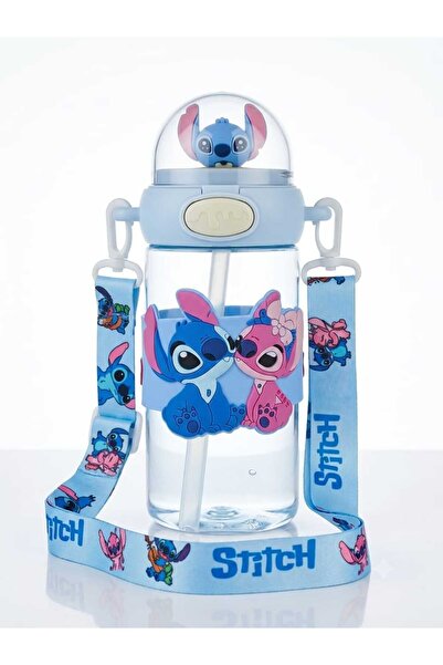 Stitch Fenomen Stich 1St Quality 500 ml Water Bottle with Carrying Strap – wi...