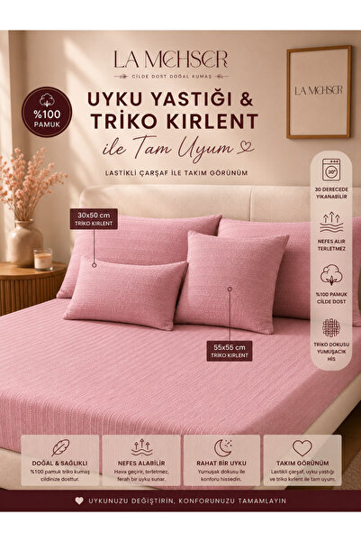 LA MEHSER 2'li Paket Ultra Kendinden Silikon Dolgulu Triko Penye Kırlent
