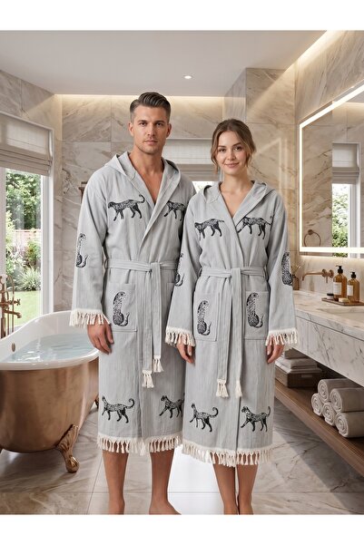 nf neofabric Unisex-Wood Printed-Leopard Pattern-Bath/Beach Muslin Fabric Bat...