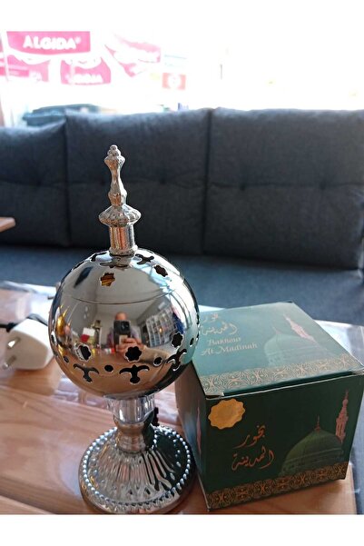 HÜDA ŞİFA Buhur Set Medine Ürünüdür Küçük Boy Elektrikli Buhurdanlık ve Oud (...