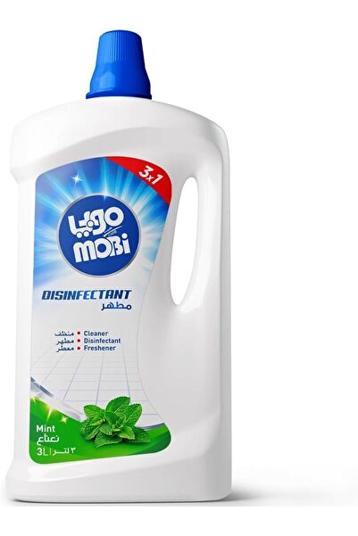 MOBI مطهر موبي المنظف بالنعناع، عبوة واحدة تحتوي على 3 لتر