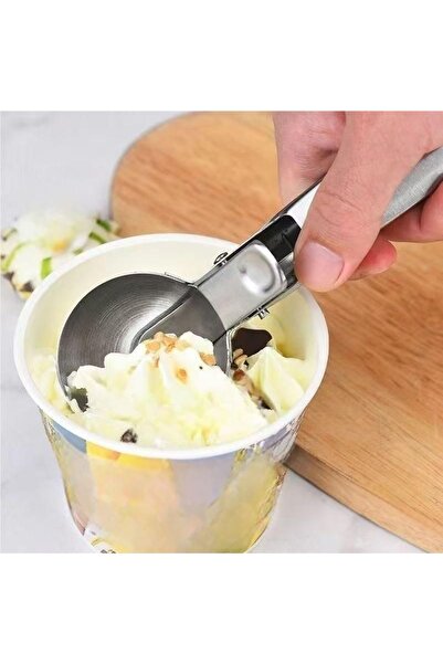 Kmt Style Ice cream spoon with push mechanism, length 19cm, spoon head 6cm, m...
