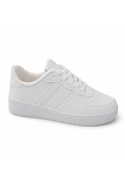 ZERDALİFE Unisex White Sneaker Casual Lace-Up Sports Shoes