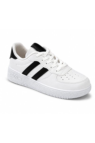 ZERDALİFE Unisex White Sneaker Casual Lace-Up Sports Shoes