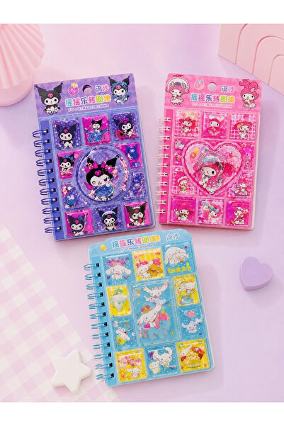 ÖZ OFİS Sanrio 3D Sulu Kapak Stickerlı Not Defteri - Kuromi My Melody Cinnamo...
