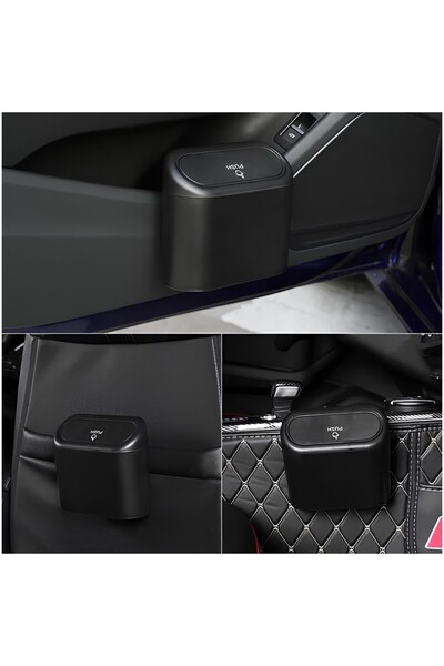 Carub Vehicle Trash Can Car Trash Can Portable Multifunctional