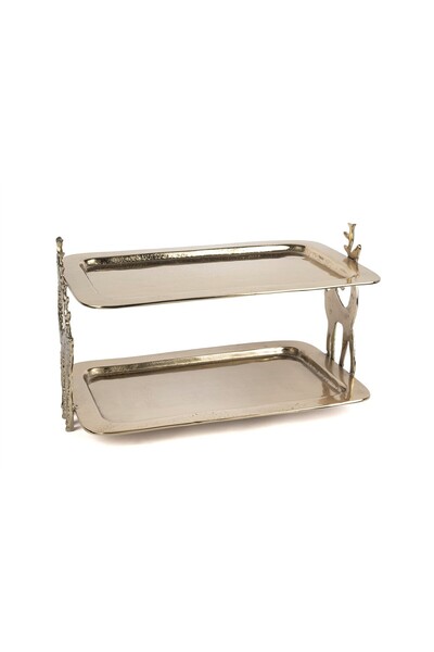 Mikasa Moor Antik Gold Geyik 2 Katlı Sunumluk 50x29x29cm