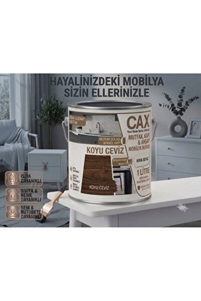 caxcolors CAX 1 Litre Komodin ve Gardırop Boyası - Çok Amaçlı Dolap, Gardrop ...