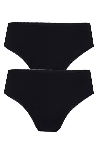 Hepsine Rakip 2li Kadın Orta Yüksek Bel Bikini Ince Lastik Pamuklu Ekonomik