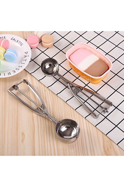 Kmt Style Stainless steel ice cream spoon with trigger mechanism, head diamet...