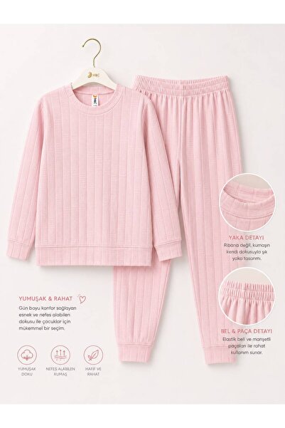 H&C COOLBOY H&C Girls' Pajama Set Jacquard Long Sleeve Top and Elastic Bottom...