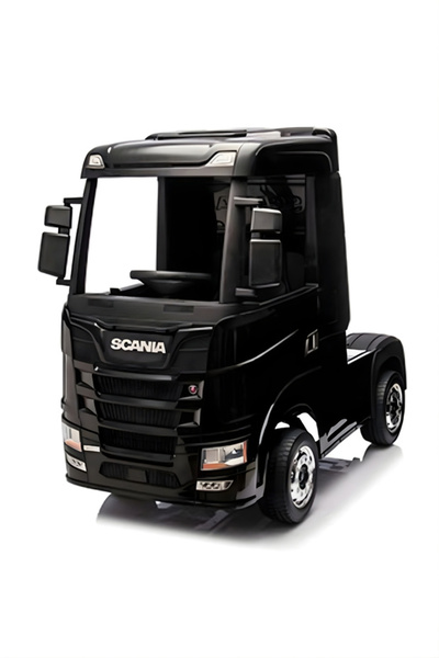 Leno Scania 12V Electric Ride-On Truck Toy With 4 Engines, Leather Seat, Rubb...