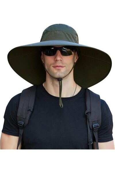 Huamulan Wide Brim Sun Protection Hat, Unisex Breathable Hats for Outdoor, Hi...