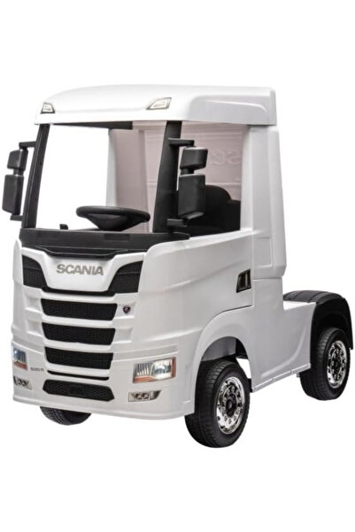 Leno Scania 12V Electric Ride-On Truck Toy With 4 Engines, Leather Seat, Rubb...