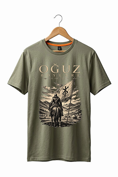 The Baski Μπλουζάκι Oğuz Boyları με μοτίβο Göktürk, Ιστορικό Τουρκικό Πολεμισ...