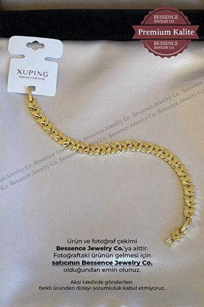 BESSENCE JEWELRY CO. Xuping 14K Gold VIP İçi Dolgulu Premium Başak Model Çeli...