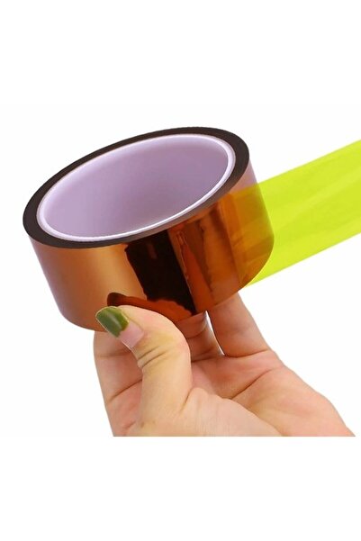 EmAyCenter Isıya Dayanıklı Yüksek Isı İzolasyonlu Poliimid Kapton Bant 30mm x 30M