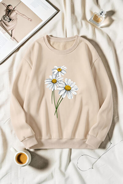uyguntarz Unisex Printed Crew Neck Sweatshirt