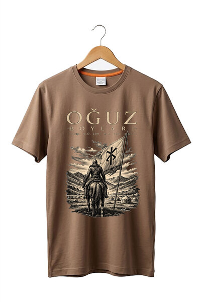 The Baski Oğuz Boys Göktürk Motifed Historical Turkish Warrior Printed 100% C...