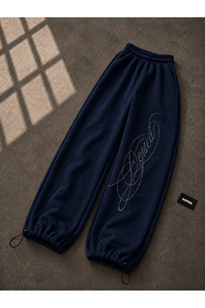 Gofeel Blessed Glitter Stone Detail Baggy Unisex Trackpants