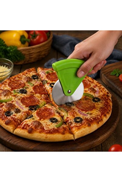 Kmt Style Tăietor de pizza cu roată din oțel inoxidabil, dimensiuni 10,5 cm ×...