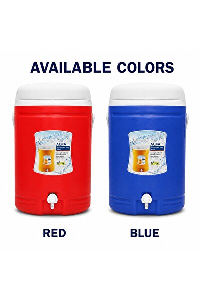 Ideal Pack ALFA 5 Gallon Insulated Water Cooler Jug with Tap – Leakproof Ice ...