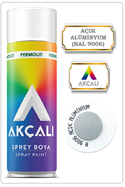 Akçalı SPREY BOYA (AÇIK ALÜMİNYUM-RAL 9006) 400 ml -AHŞAP,PLASTİK,METAL BOYAMA
