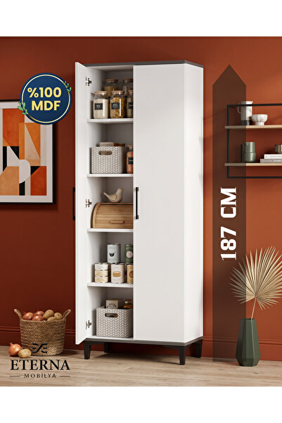 Eterna Mobilya %100 Mdf Çok Amaçlı Dolap, Mutfak Dolabı, Kiler Dolabı,banyo D...