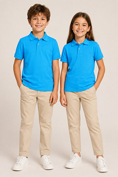 Soweto Children's Unisex 2-Pack Polo Collar Short Sleeve School T-Shirt 100% ...