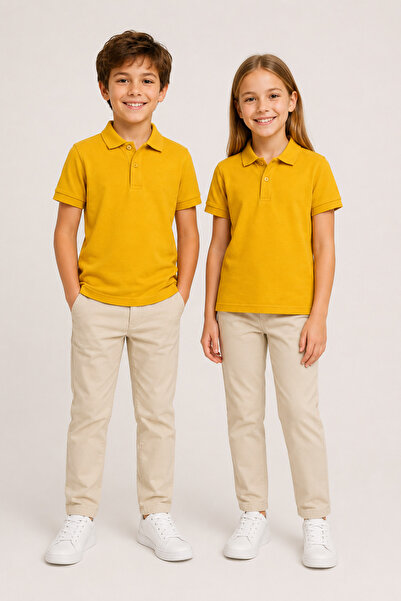 Soweto Children's Unisex 2-Pack Polo Collar Short Sleeve School T-Shirt 100% ...