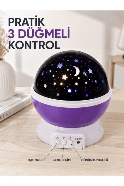 teknotrust Preminium Rotating Starry Night Light Colorful Sky Projection Light