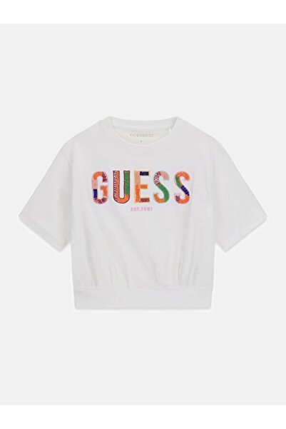 Guess Kız Çocuk Beyaz Tshirt